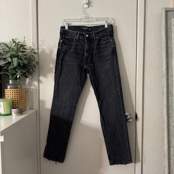MEN'S ABERCROMBIE & FITCH Black Vintage Stretch Straight Jeans Size 29 x 30 - Picture 4 of 7